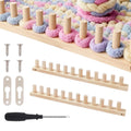 Yarniss 47" Chunky Blanket Loom Kit, Wooden Knitting Loom Frame for Hand, Thick Yarn Knitting Tools for Beginner 2 Packs