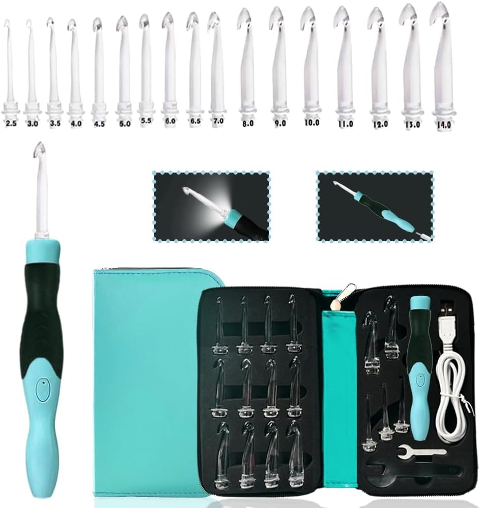 Yarniss Lighted Crochet Hook – LED Tip & USB Recharge