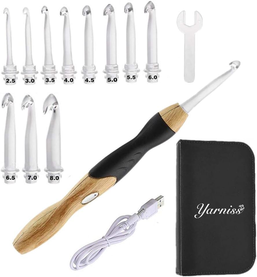 Yarniss Lighted Crochet Hook – LED Tip & USB Recharge