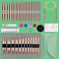 Yarniss Interchangeable Circular Knitting Needles Set ,13 Pairs of Aluminum Circular Knitting Needle for Handmade DIY Knitting with Knitting Accessories (3.0mm - 10.0mm)