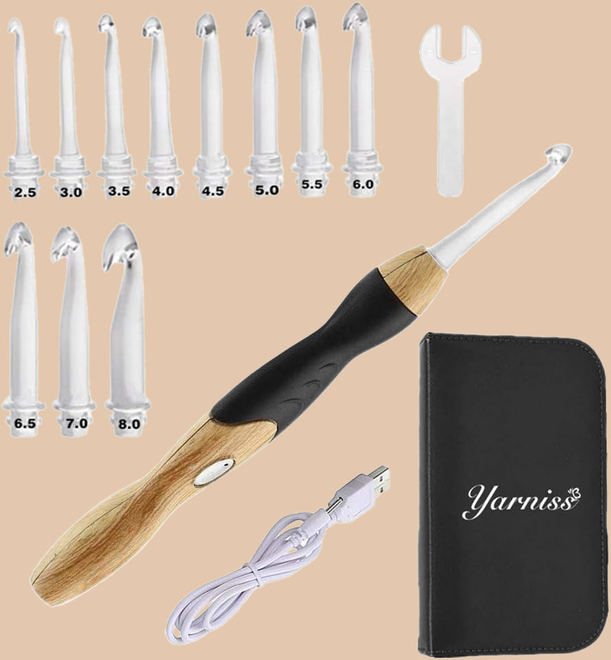 Yarniss Lighted Crochet Hook – LED Tip & USB Recharge