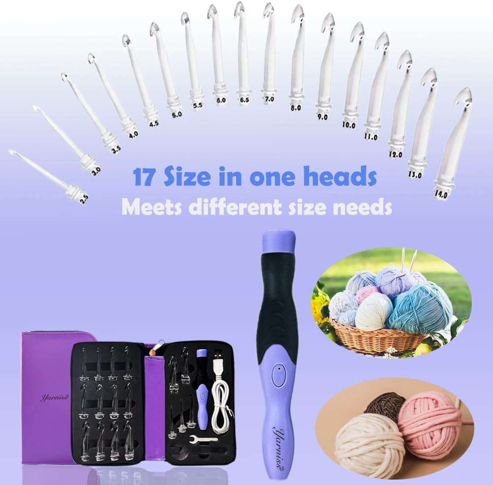 Yarniss Lighted Crochet Hook – LED Tip & USB Recharge