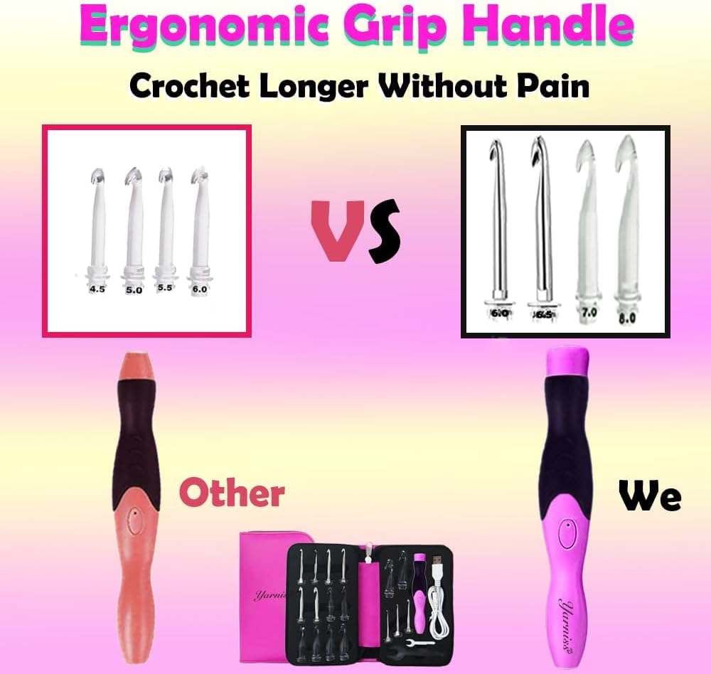 Yarniss Lighted Crochet Hook – LED Tip & USB Recharge