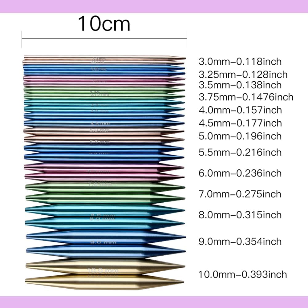 Yarniss Circular Knitting Needles – 13 Pairs, 3-10 mm Interchangeable