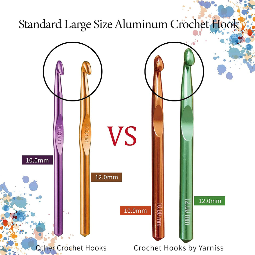 Yarniss Tunisian Crochet Hook Set – 3 mm-10 mm Interchangeable