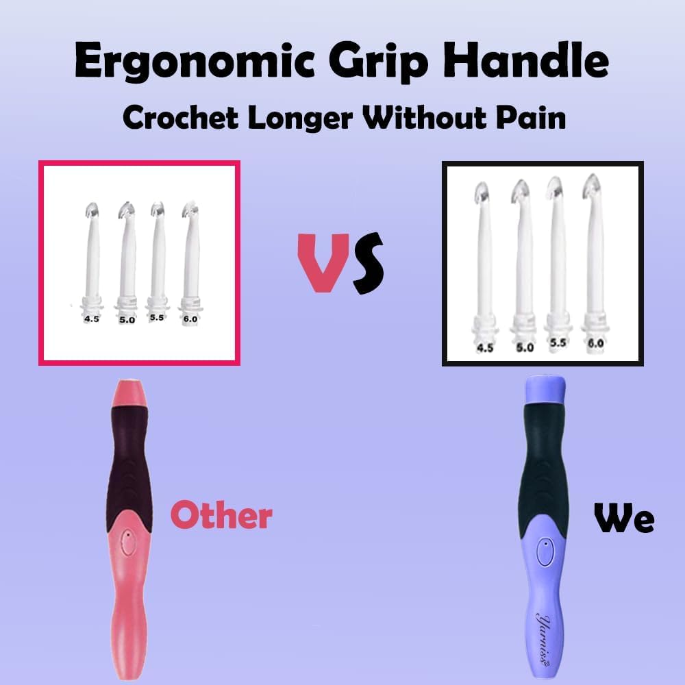 Yarniss Lighted Crochet Hook – LED Tip & USB Recharge