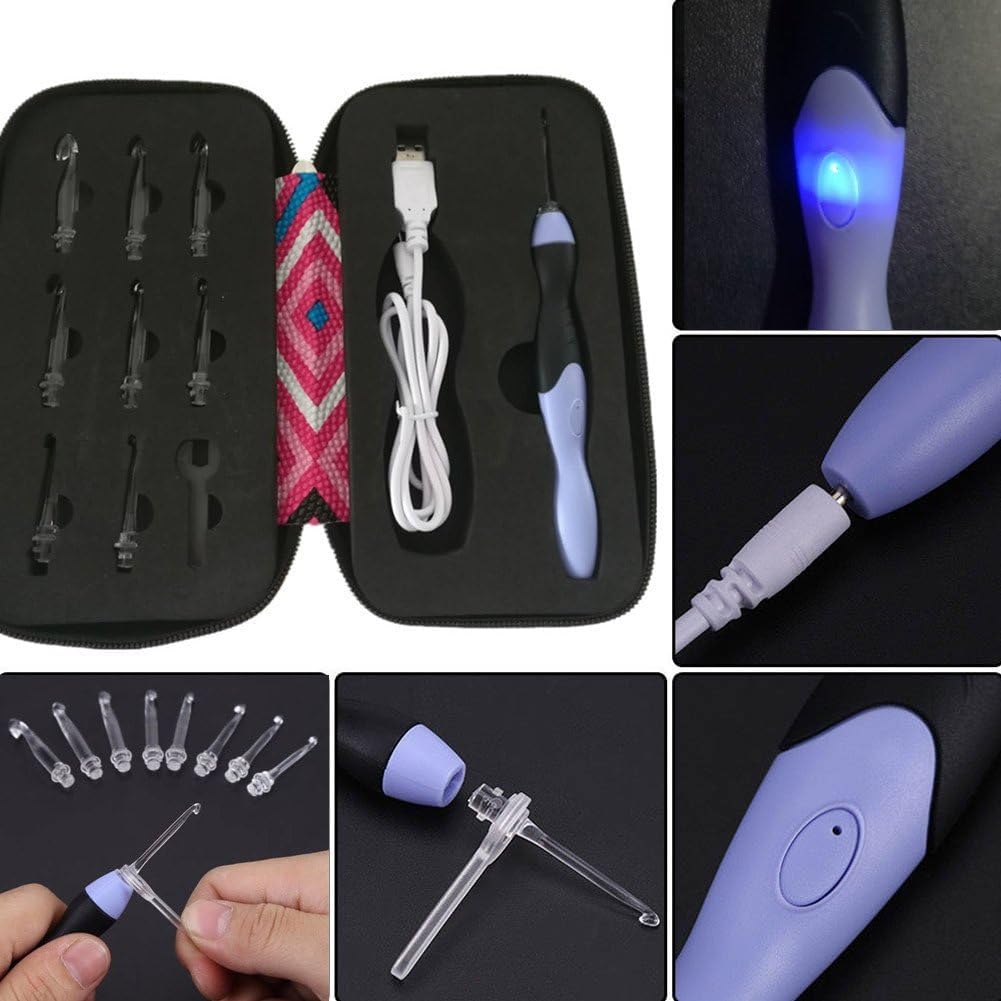 Yarniss Lighted Crochet Hook – LED Tip & USB Recharge