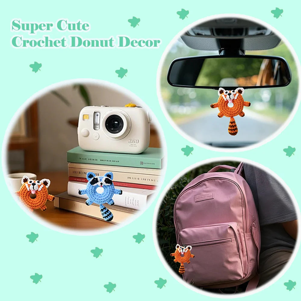 Yarniss Beginner Crochet Kit – Donut Panda & Raccoon (2-Pack)