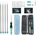 Yarniss 13-Piece Light Up Metal Head Crochet Hooks 2.5-6.5mm,2 Size Lighted Knitting Needles Set 4.25mm 5.0mm, Includes 2 Extra USB Rechargeable Heads with Case
