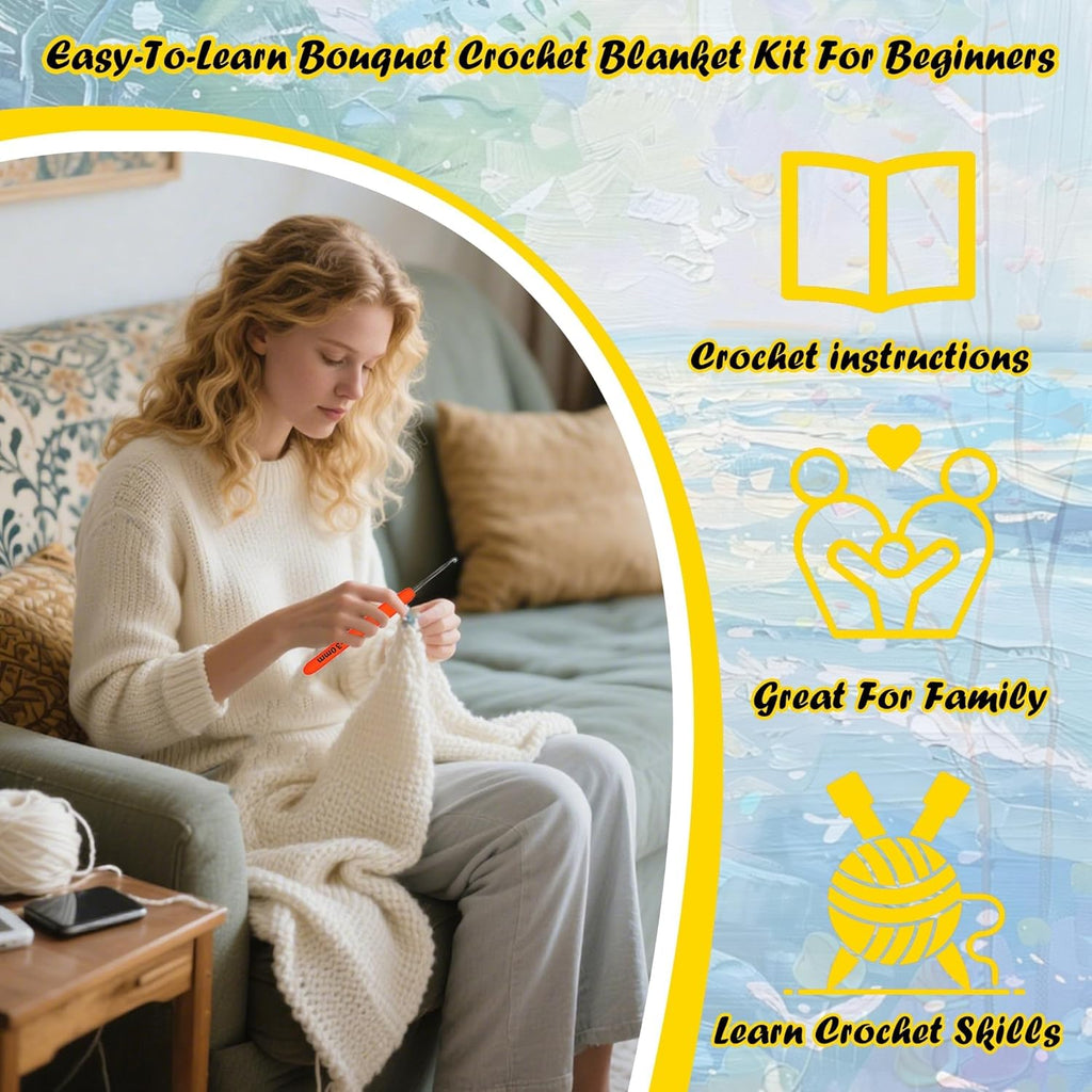 Yarniss Sunflower Blanket Material Package – Crochet Kit