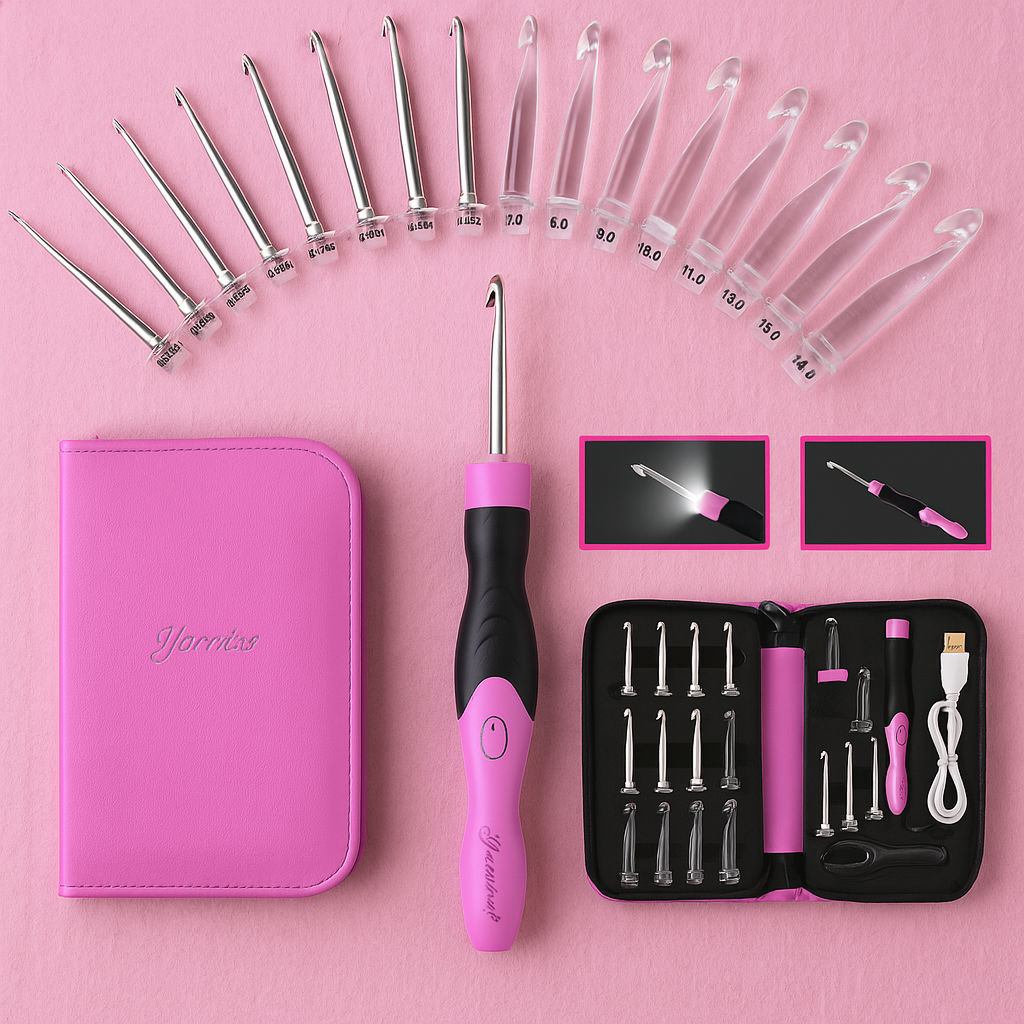 Yarniss Lighted Crochet Hook – LED Tip & USB Recharge