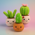 Yarniss Crochet Kit – Pot Plant Family | Beginner Amigurumi Set & Video